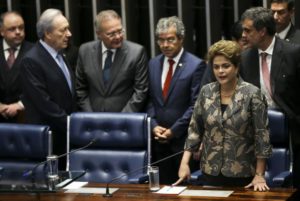 Dilma se defende no Senado (Foto: Marcelo Camargo/AgBR)